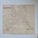 Planul Orasului Constanta / Harta orasului Constanta, tiparit in anul 1925, 33 x 30 cm / Dobrogea / Romania