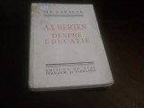 A. I. Herten despre educatie-M. F. Sabaeva,1951