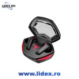 Casti Wireless Gaming In Ear, VALA DX-21, Bluetooth 5.5, Operare Tactila Fingerprint Smarth Touch, Microfon, Anulare Zgomot Fundal, Waterproof &amp; Dustp