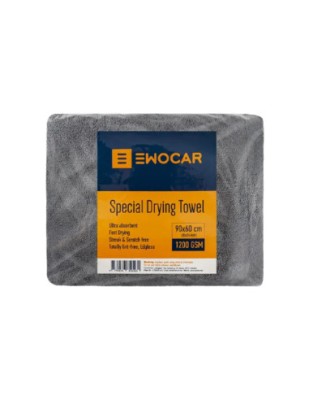 Prosop auto ultra absorbant Ewocar Twisted Loop, 1200GSM gri 60x90 cm foto