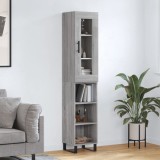 vidaXL Dulap &icirc;nalt, gri sonoma, 34,5x34x180 cm, lemn prelucrat