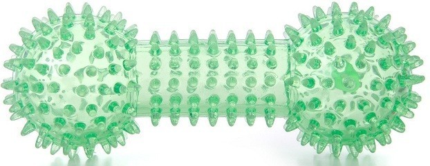 Jucarie gantera dental green 15 cm