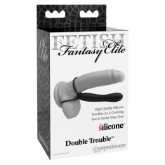 Fetish Fantasy Elite 3w1 silikonowy zestaw: pierścień i anatomiczny element 15cm