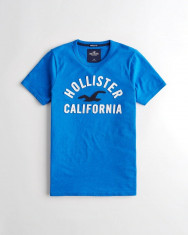 Tricou Hollister albastru mas L-Lichidare stoc!! foto