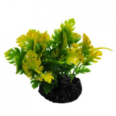 Resun Planta Plastic Big Leaf Green-Yellow Q149E, 10cm foto