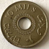 PALESTINA - MANDAT BRITANIC 10 MILS 1940,,,KM#4, Asia, Cupru-Nichel