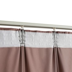 Draperii opace 2 buc. roz antichizat 140x245 cm catifea carlige foto