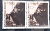 ROMANIA 1952 LP 294 pereche orizontala ZIUA FEROVIARILOR 1V. ștampilate, Stampilat