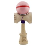 Jucarie de indemanare din lemn, Kendama X, Flippy, Silken, King Size V3, Super Sticky, 18 cm, Roz
