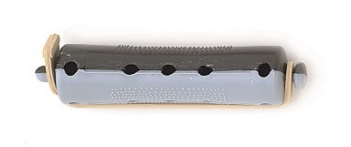 Set 12 bucati bigudiuri din plastic cu elastic pentru permanent Gri&amp;amp;albastru 60 mm x grosime 15 mm foto
