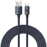 Cablu alimentare si date Baseus Crystal Shine, Fast Charging Data Cable pt. smartphone, USB la USB Type-C 100W, 1.2m, braided, negru