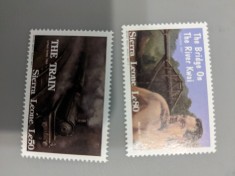 Sierra Leone - Timbre trenuri, locomotive, cai ferate, nestampilate, MNH foto