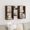 vidaXL Raft de perete, stejar fumuriu, 96x18x60 cm, lemn prelucrat 853231