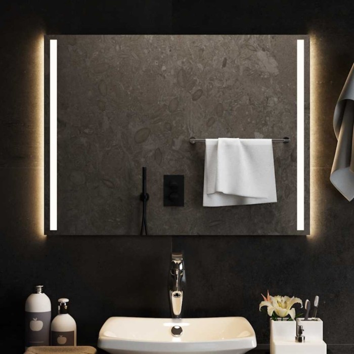 vidaXL Oglindă de baie cu LED, 80x60 cm 151749