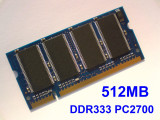 512MB PC2700 DDR333 333MHz , Memorie ram Laptop , Testata cu Memtest86+