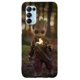 Husa compatibila cu Oppo A5 (2020) model Baby Groot, Silicon, TPU, Viceversa, Transparent, Carcasa