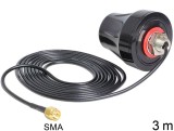 LTE ANTENNE SMA 2 DBI OMNIDIREKTIONAL SCHWARZ OUTDOOR 88749 DELOCK