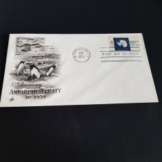 Plic Filatelic Istoric .Tratatul Antarctic. Prima Zi de Emisiune SUA 1971-FDC- foto