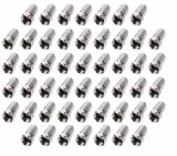 Cumpara ieftin Set 50 mufe F HQ 6.6 mm cu garnitura, conectori coaxiali metalici pentru cablu RG6, montaj prin infiletare, compatibili TV digital, satelit, CATV, int
