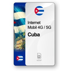 eSIM Internet Cuba, valabil 7 zile, trafic 1 GB, Standard