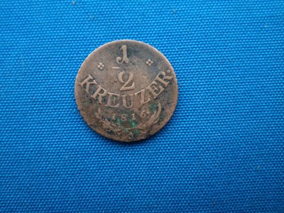 1/2KREUZER 1816 / A -AUSTRIA foto