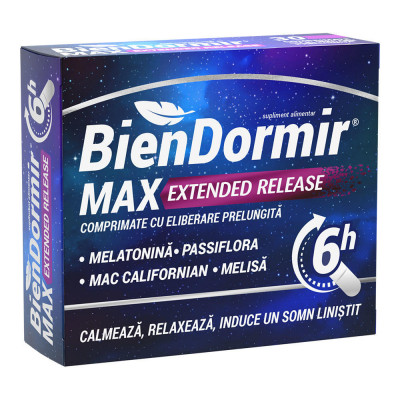 Bien Dormir Max Extended Release 30 comprimate Fiterman foto
