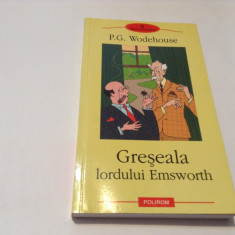 Greseala lordului Emsworth - P.G. Wodehouse-RF14/1