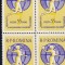 ROMANIA 1962 LP 537 C. M. HANDBAL FEMININ BLOC DE 4 TIMBRE MNH