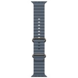 Curea pentru Apple Watch 49mm, Anchor Blue Ocean Band - Natural Titanium Finish