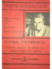 Sanda Radian - Camil Petrescu - Ultima noapte de dragoste, intaia noapte de razboi (Editia: 1982) foto