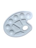 Paleta Pictura Plastic Alba, 10 Compartimente, Acuarela/Culori Apa