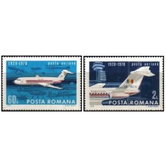 Romania 1970 - 50 de ani de aviaţie civilă, serie neuzata