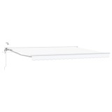 vidaXL Cort electric retractabil Alb 4 &times; 3 m Poliester cu acoperire PU 3421365