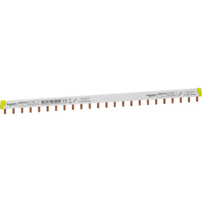 Bareta de alimentare 1P busbar pin 24M 100A Acti9 Schneider A9XPH124