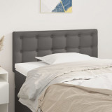 Cumpara ieftin Tăblie de pat, gri, 90x5x78/88 cm, piele ecologică