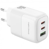 Incarcator Retea XO Design L139, 65W, 4.5A, 1 x USB-A - 2 x USB-C, Alb