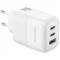 Incarcator Retea XO Design L139, 65W, 4.5A, 1 x USB-A - 2 x USB-C, Alb