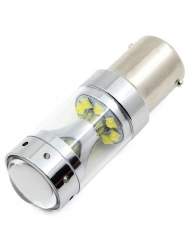 Led auto ROSU 60W BA15S Canbus cu leduri CREE