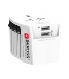 Adaptor priza universal SKROSS 1.302960 + 2x USB 150 tari EU SUA