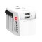 Adaptor priza universal SKROSS 1.302960 + 2x USB 150 tari EU SUA
