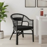 vidaXL Scaun stivuibil Negru 60 x 60 x 81 cm Ratan 42033213