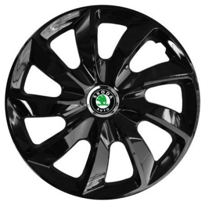 Set 4 Capace Roti 17 inchi (R17), Stig Negru Lucios, Compatibil cu Skoda foto