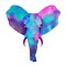 Sticker decorativ, Elefant, Albastru, 60 cm, 7526ST