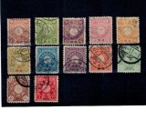 China, ocupatia Japoneza 1900 - Uzuale, supratipar, serie stampilata incompleta, expertizata