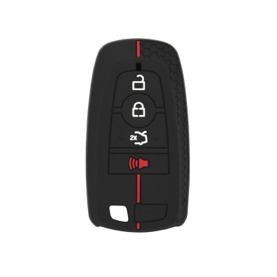 Husa pentru cheie Ford Fusion, Explorer, Ranger, Expedition, Mustang, Escape, Edge, Cobra, Shelby - Techsuit Car Key Case (2004.18) - Black foto