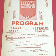Program meci fotbal FLACARA MORENI - PETROLUL Ploiesti (14.05.1988)