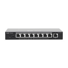 Switch 8 porturi PoE+ RJ45 Gigabit, 1 port uplink RJ45 Gigabit, L2 Cloud Management - Ruijie RG-ES209GC-P