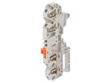 Conector de șine 0,2-2,5mm2 1 pistă 4 borne gri SNK, TE Connectivity