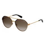 Ochelari de soare polarizati Polaroid PLD 6059 F/S, unisex, black gold, rame metalice patrate, protectie UV, 61-15-145