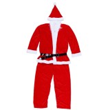 Costum mos craciun pentru barbat din 5 piese, adult, catifea